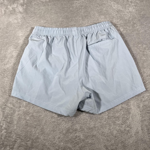 YoungLA Shorts Mens Medium Light Blue Lined Mesh Athletic Drawstring Zip Pocket - Picture 5 of 9